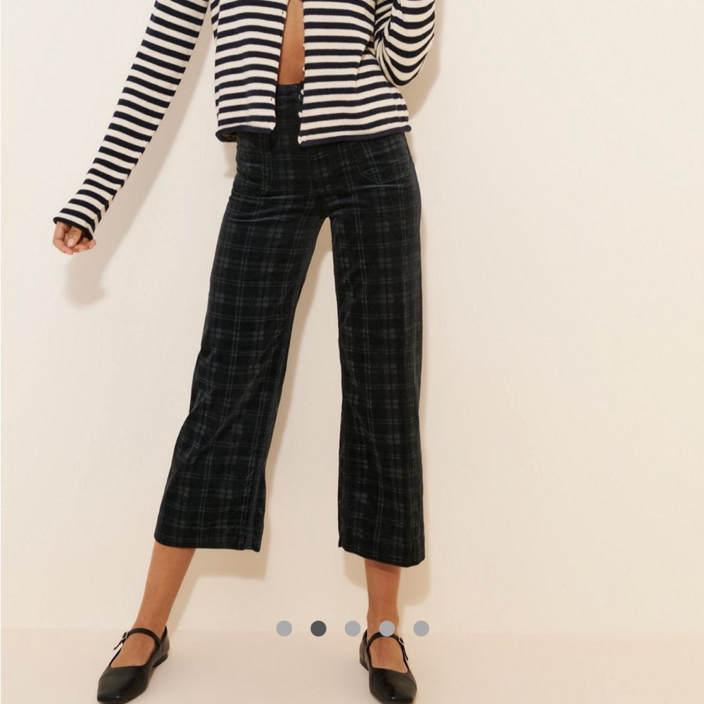 Maeve Black Petite Wide-leg Pants